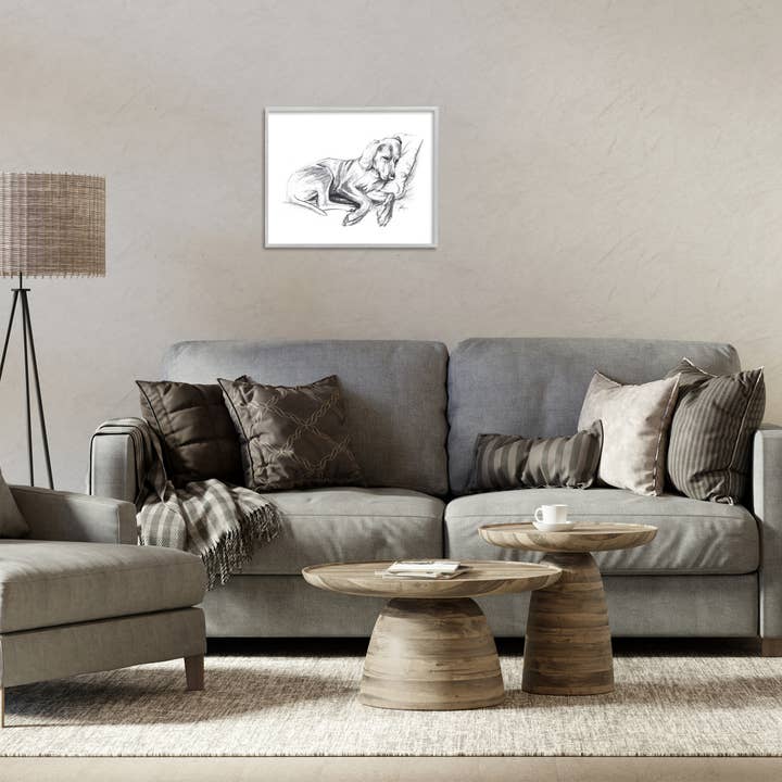 Stupell Industries - Wholesale Wall Decor - Kids & Baby - Napping Dog Drawing Framed Art14