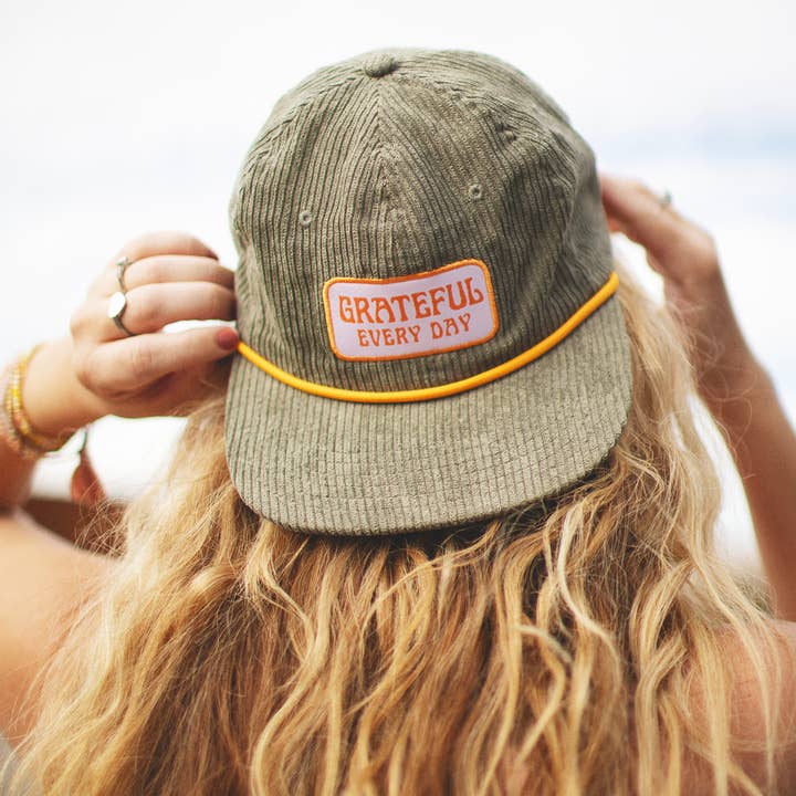 Trek Light - Wholesale Baseball Cap - Unisex - Corduroy Snapback Hat | Grateful Every Day2