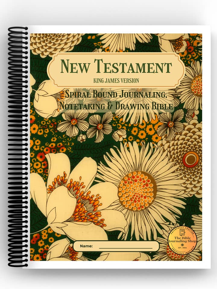 KJV Spiral Bound Journaling Bible - Sunflower for wholesale by The Bible Journaling Shop