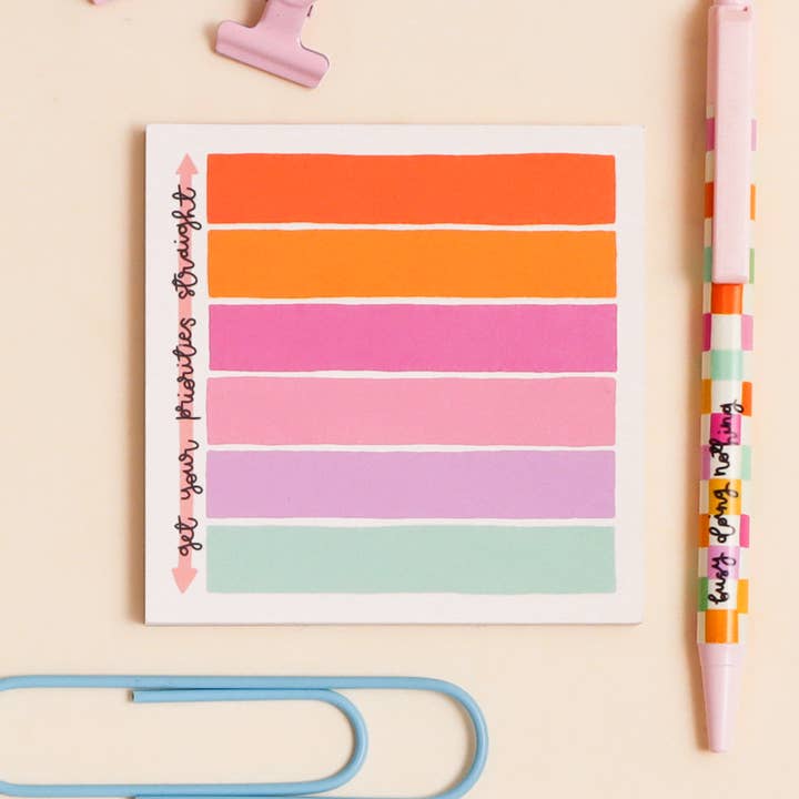 memo pad - get your priorities straight for wholesale by Oh, Laura