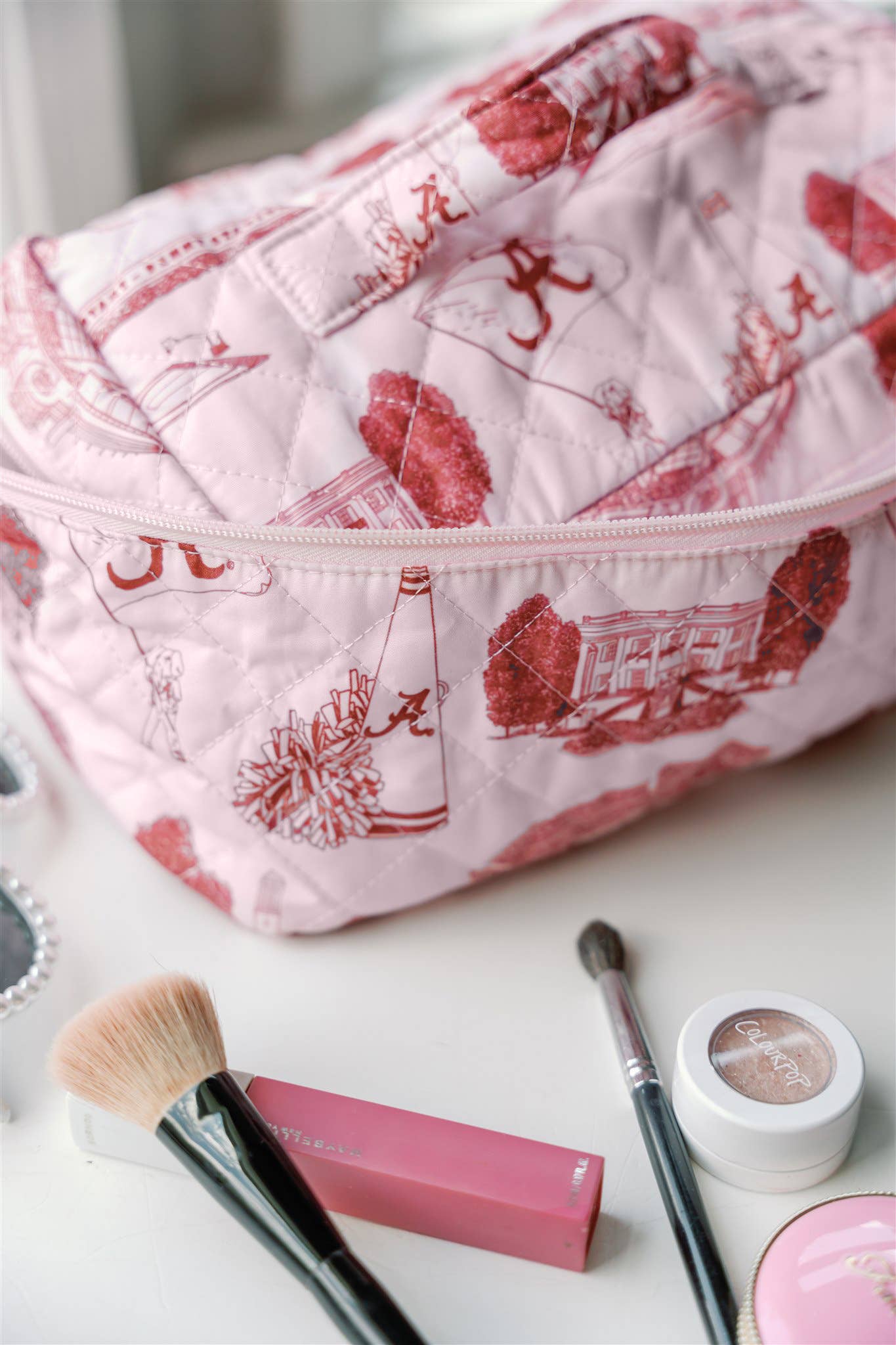 Gracefully Made Art - Wholesale Makeup/Cosmetic Bag - The University of Alabama Make Up Toiletry Bag, Collegiate1