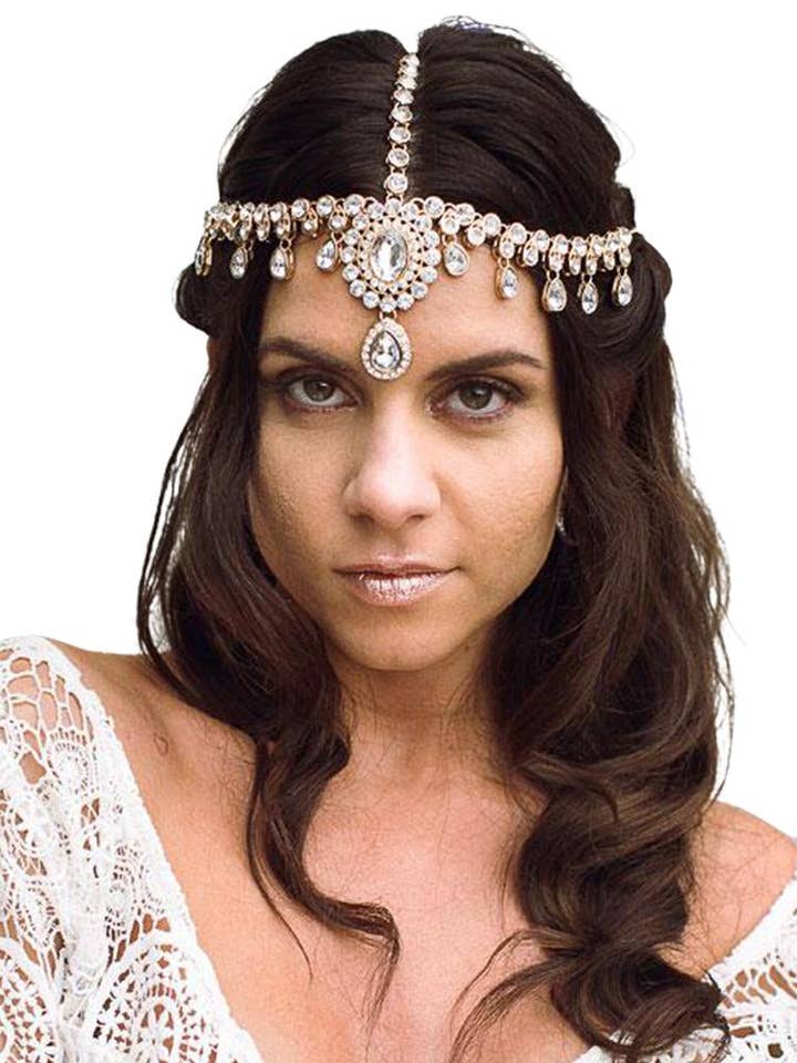 Chaîne de tête Starla Dorée pour la vente par Bare Sandals