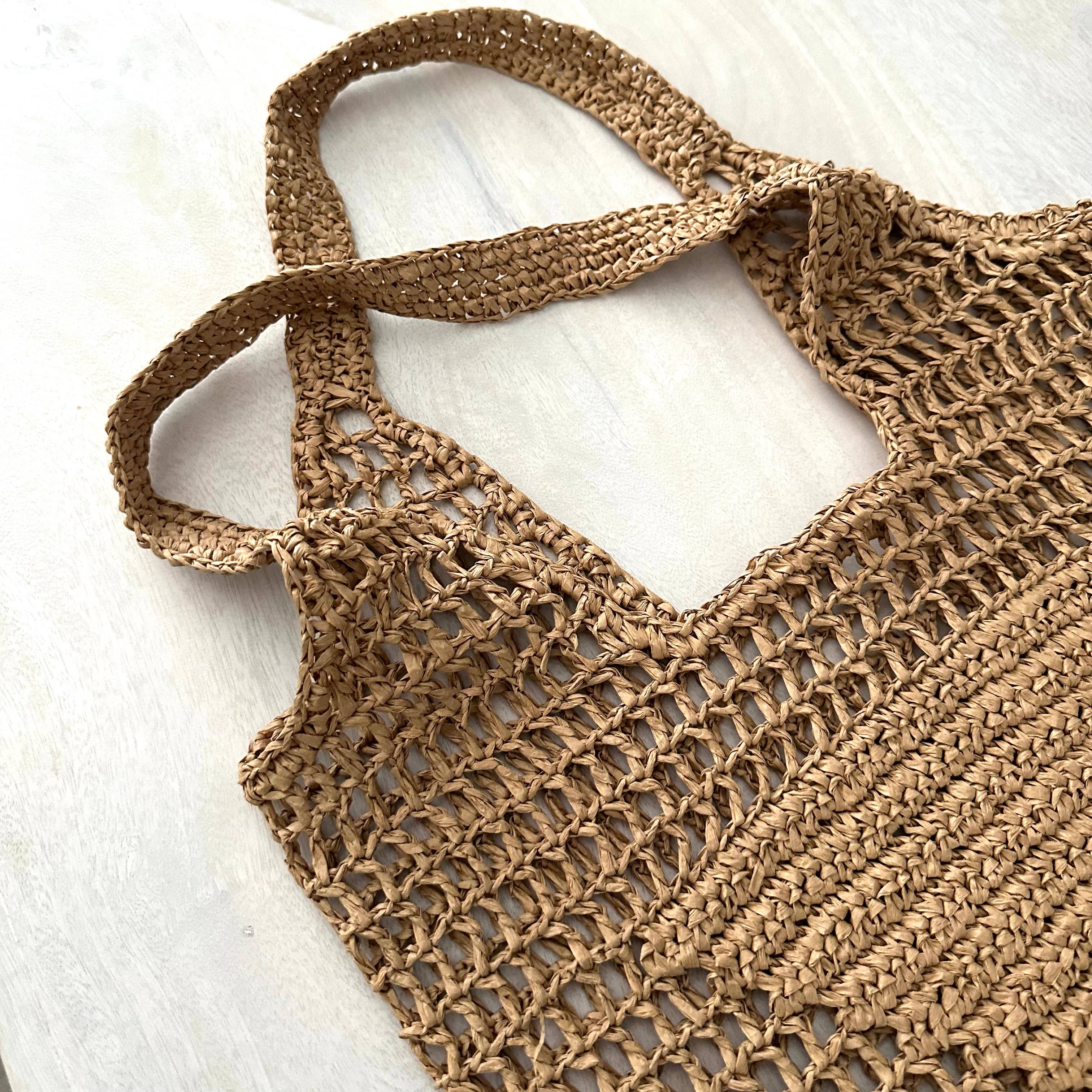 GreenWave - Wholesale Draagtas - Dames - Boho schoudertas van raffiapapier 1