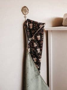 Boho Blomst Sort - Grøn Wrap for engroshandel hos Petit Juul