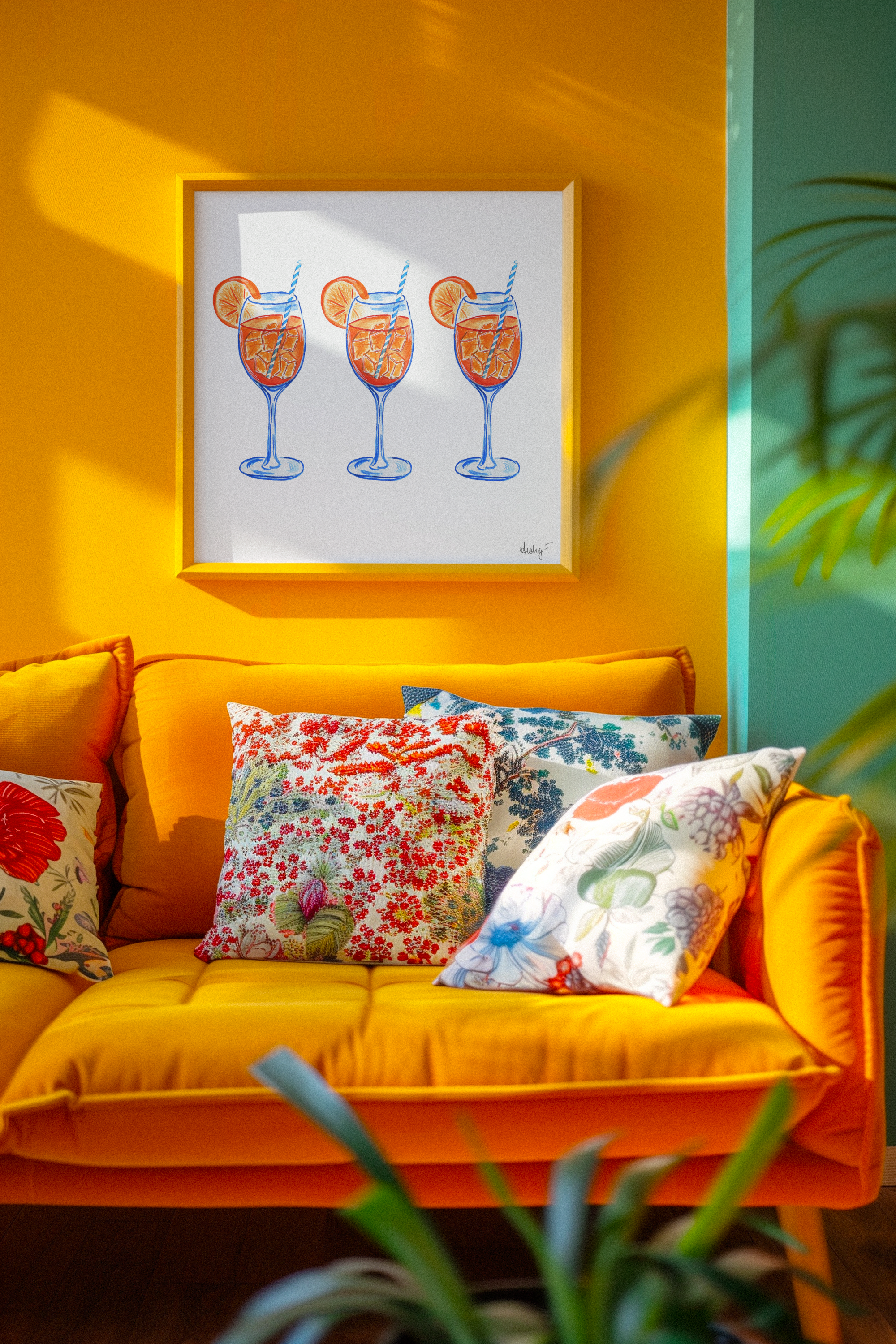 Shop Art by Audrey - Wholesale Art Print - Print | Aperol Spritz Trio Watercolor Painting | Various Sizes8