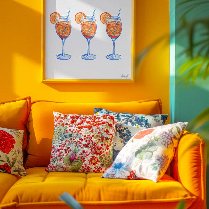 Shop Art by Audrey - Wholesale Art Print - Print | Aperol Spritz Trio Watercolor Painting | Various Sizes8