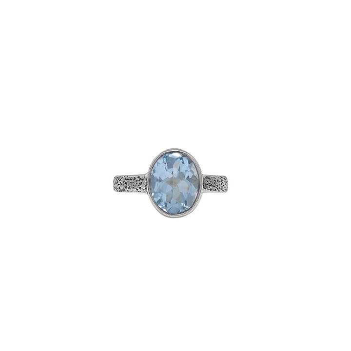 Sterling Silver Blue Topaz Ring for wholesale by SITA