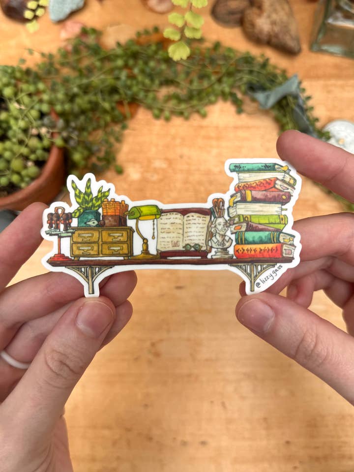 The Mini Librarian's Shelf Sticker for wholesale by Lizzy Gass