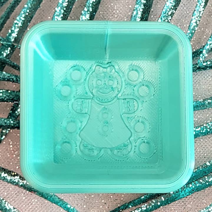 Mini stampo natalizio a forma di donna di pan di zenzero stampato in 3D per la vendita all'ingrosso da parte di Ocean Moulds