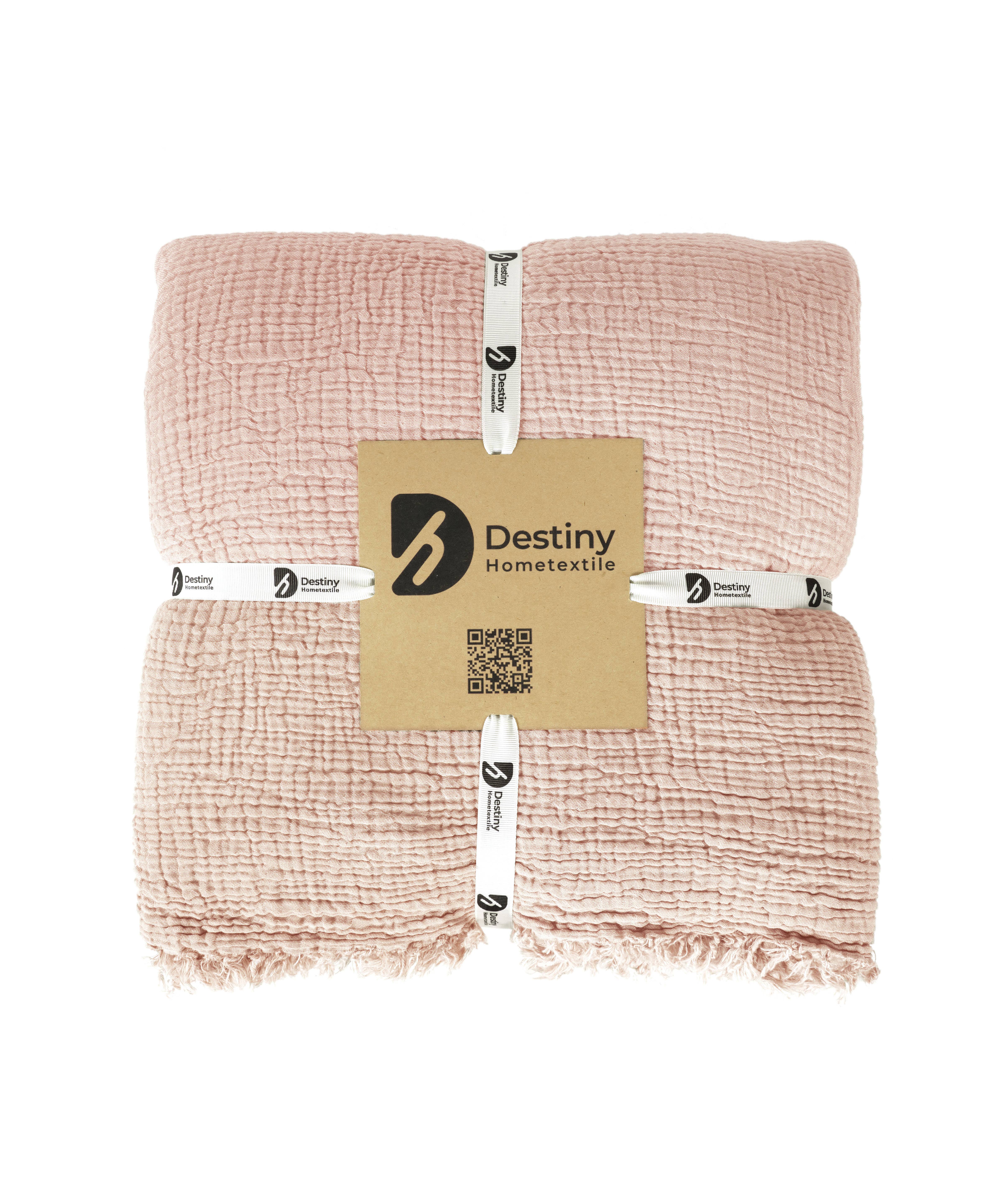 destinyhometex - Wholesale Throw Blanket - Purple color 4 layer gauze throw29