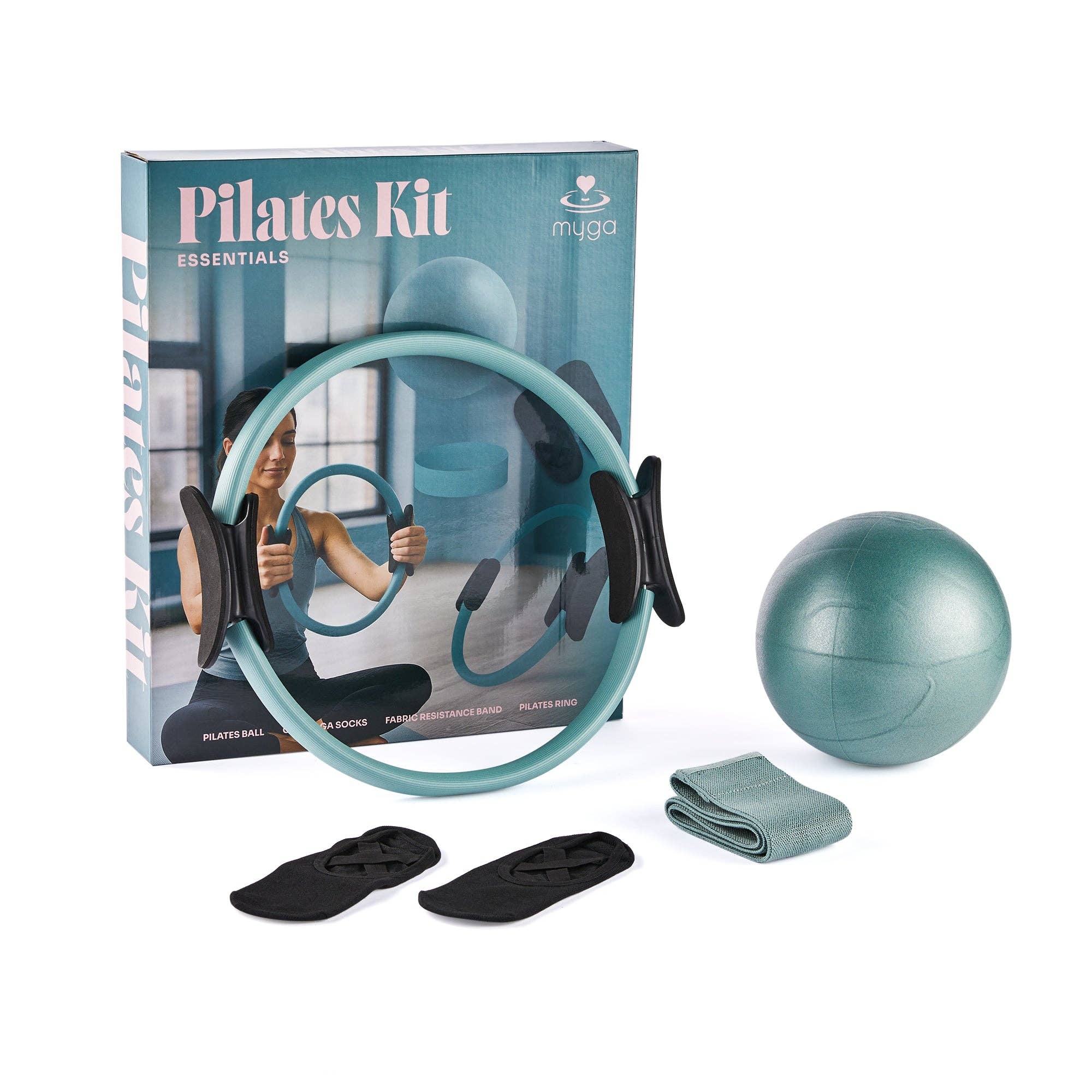 Myga – wholesale Fitness equipment – Teal Pilates Kit9