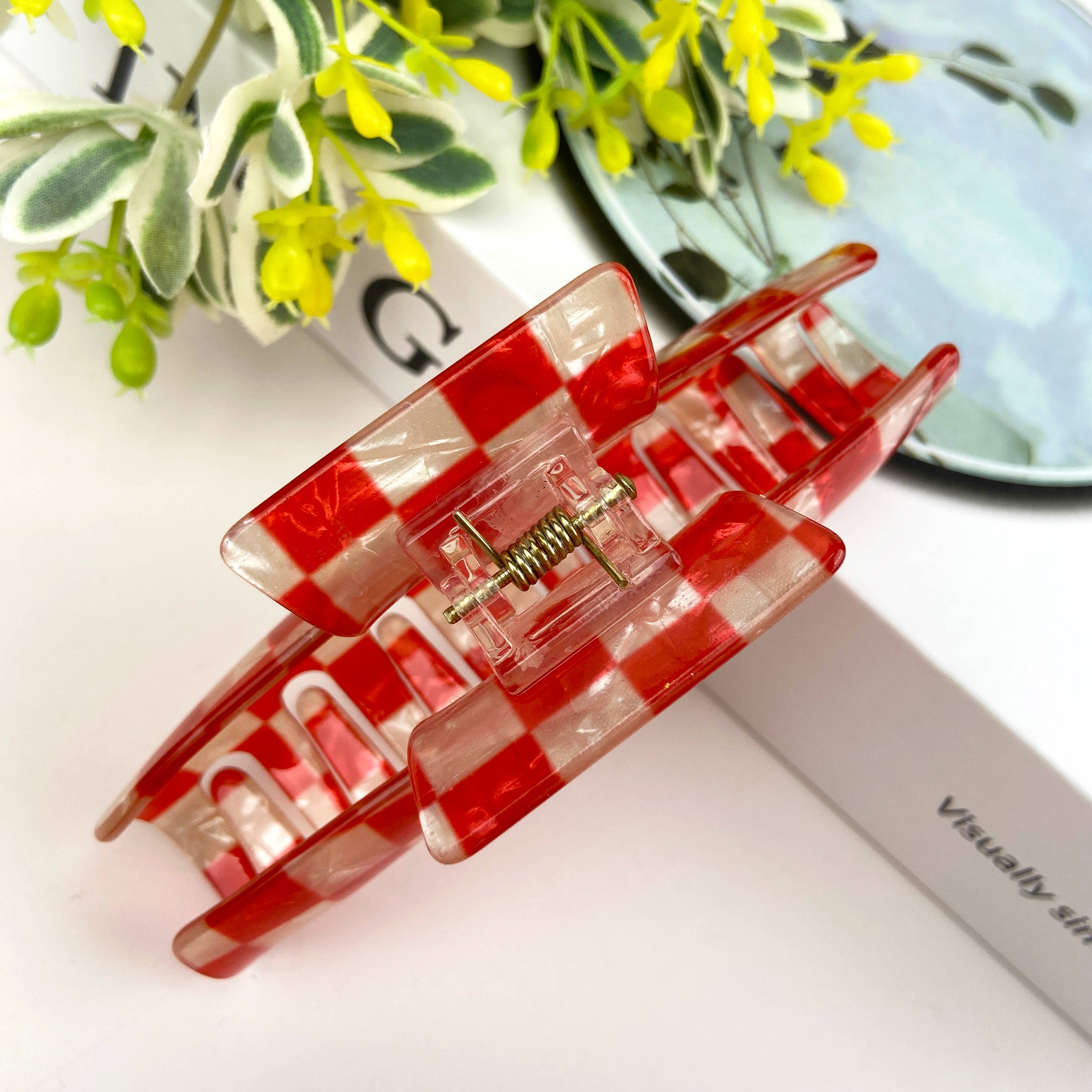 mildstyles – Engroshandel Hårspænde - Dame – Skakternet Hår Claw Clip2