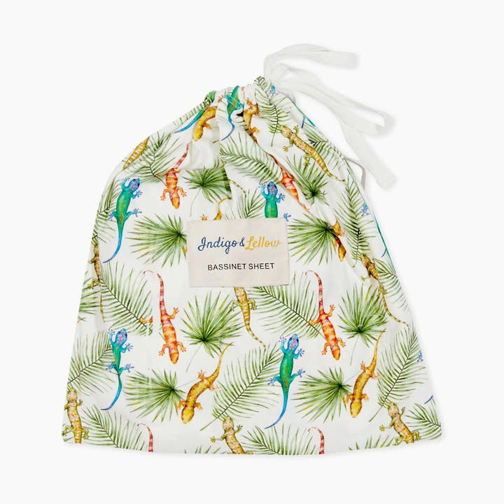 Sábana para capazo - Geckos para venta al por mayor de Indigo & Lellow