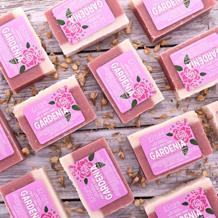 Sabonete em Barra Gardenia | Doce Floral Branco | Natural por atacado de Rinse Bath Body Inc