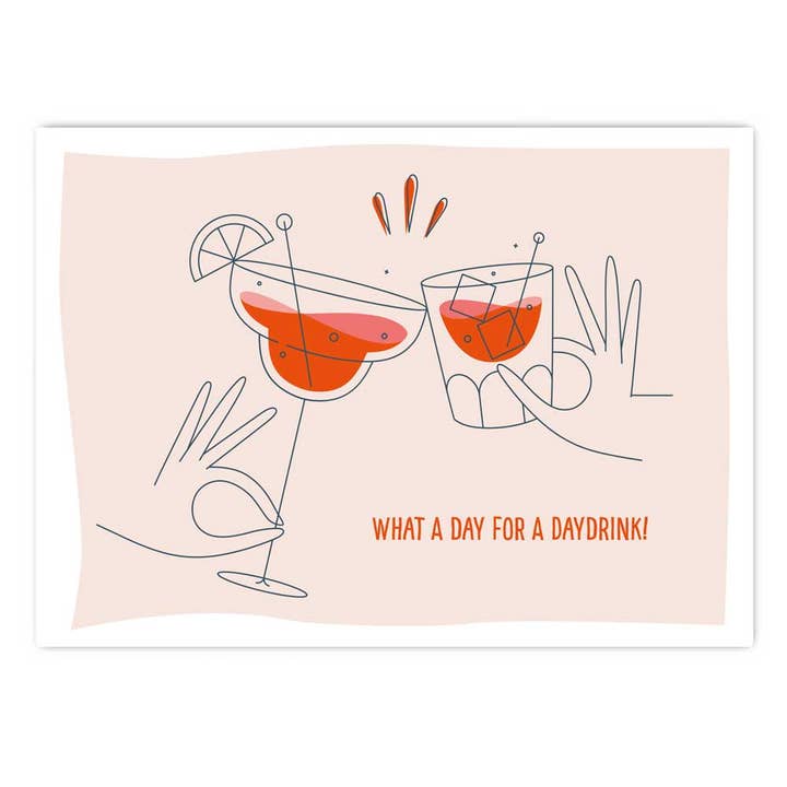 Fritzante - Wholesale Postcard - Postcard with neon print What a day for a daydrink!1