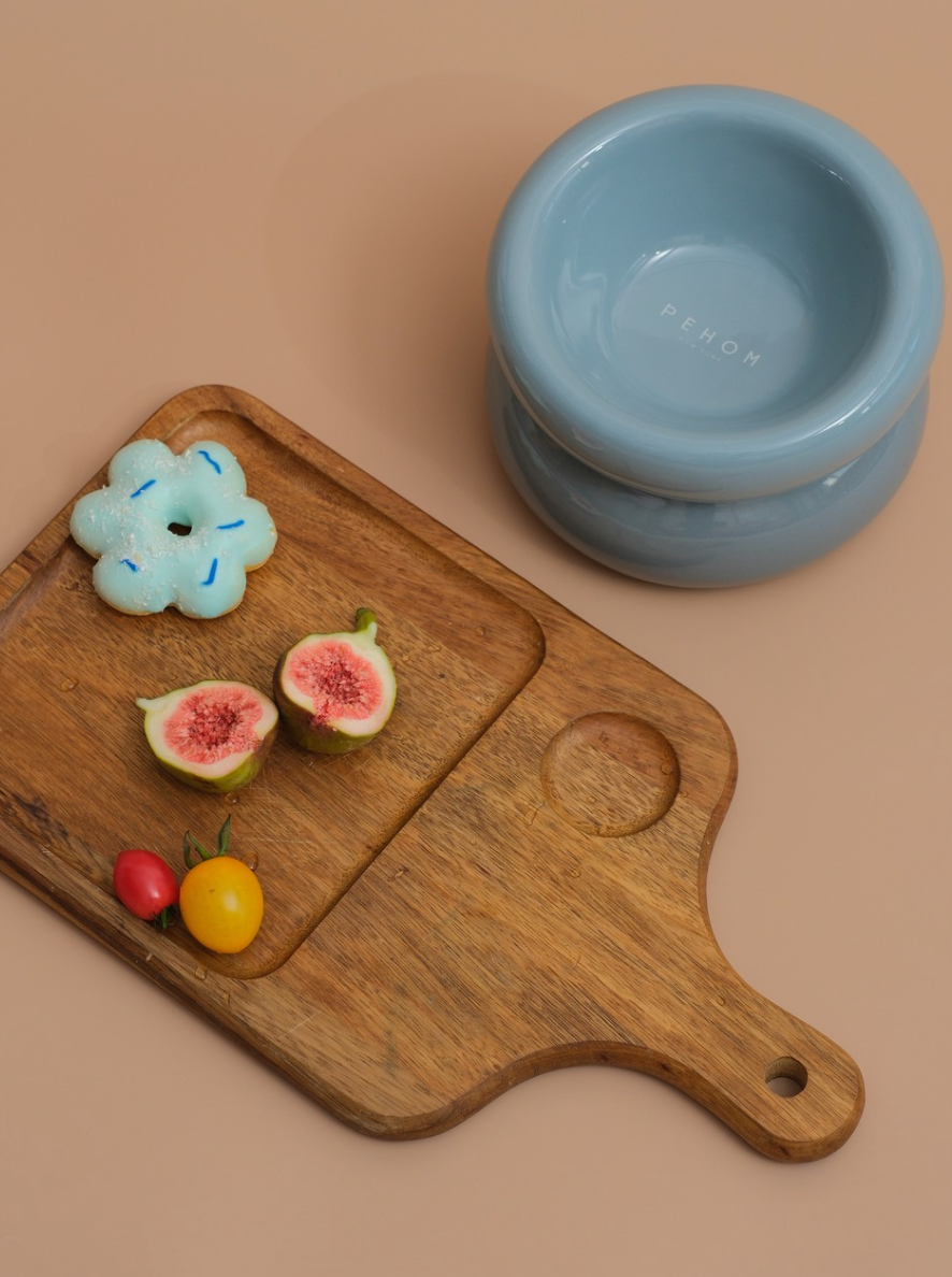 PEHOM – Engroshandel Madskål - Kat/hund – Soufflé hundeskål - Frostet blå4