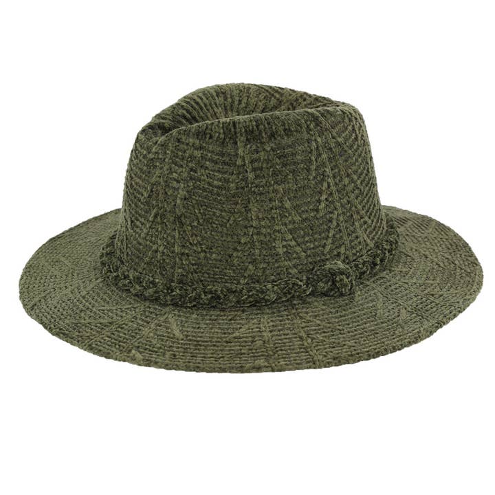 Greater Goods Imports & Wholesale - Vendita all'ingrosso Fedora - Donna - HT0001 MH0171 Fedora a Motivo Chenille8