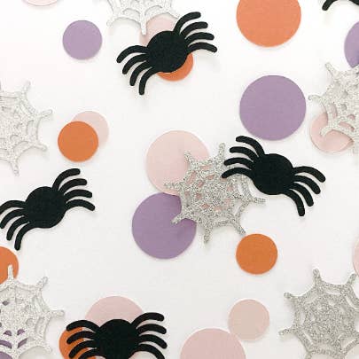 Halloween Confetti with Spiders and Webs for wholesale by The Confetti Mixer