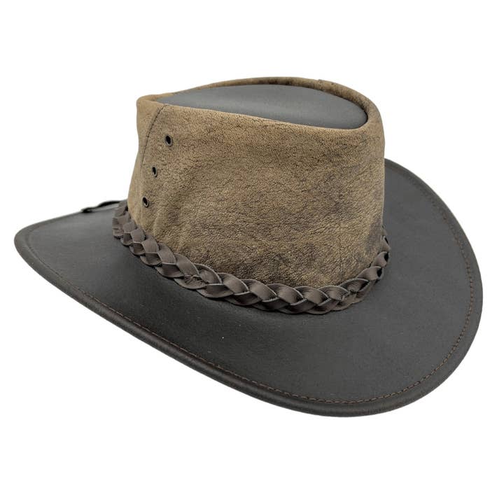 Stonewash Brown Jacaru 519 Roo Squashy Hat for wholesale on Faire