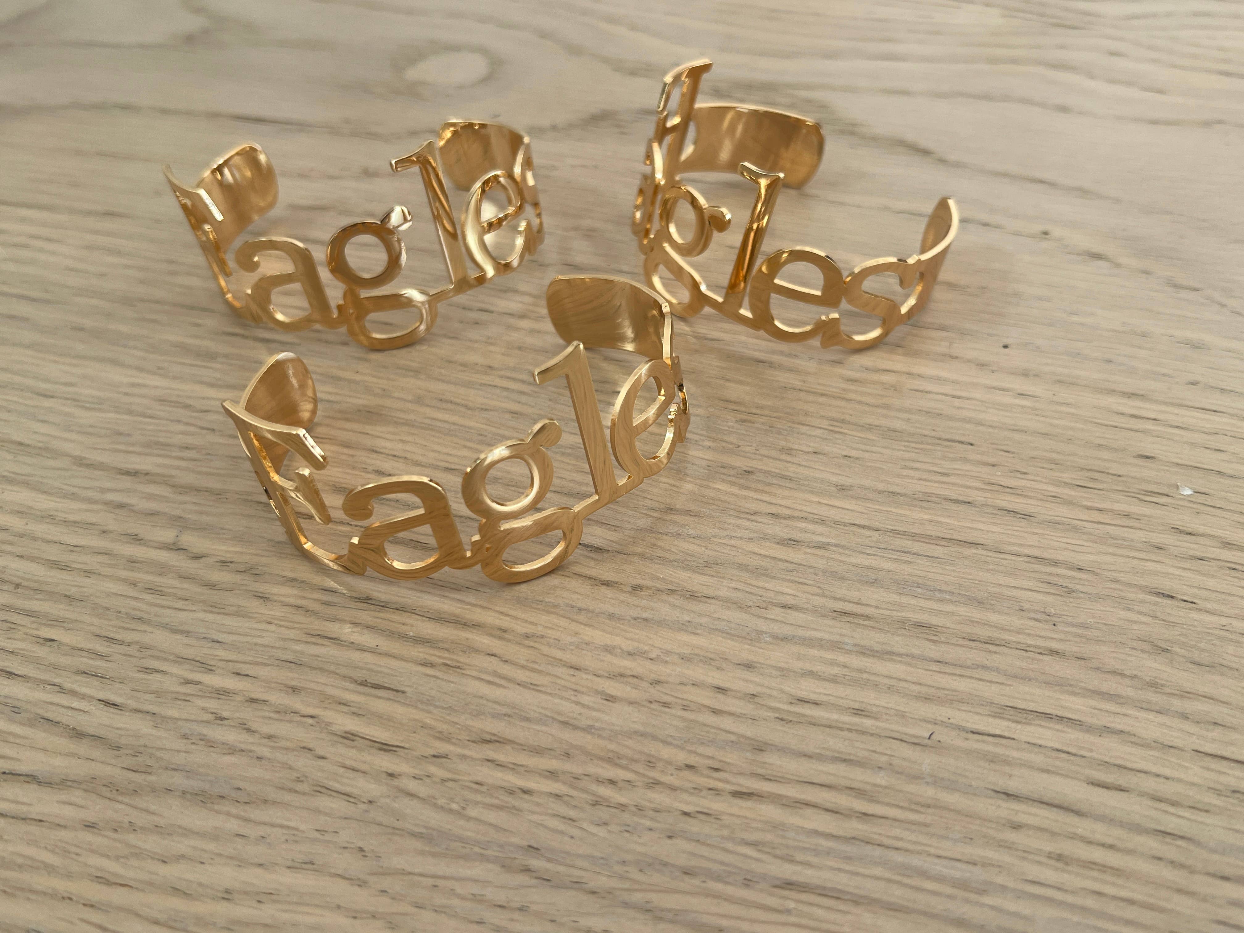 Steele Sloan Designs - Wholesale Cuff Bracelet - Eagles Bangle Cuff Bracelets Go Eagles GameDay Gift Sizeable5