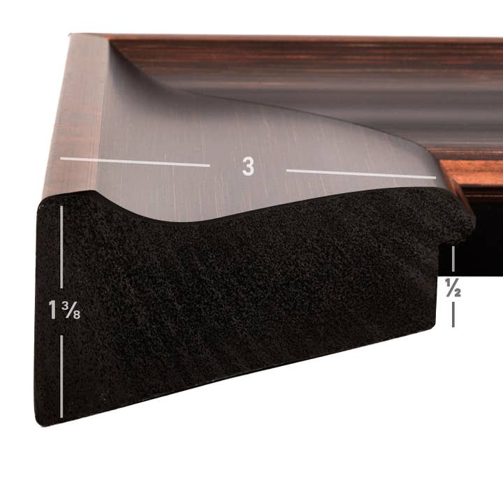 Craig Frames - Wholesale Picture Frame - 16x20 Picture Frame, Resilience Wide Bronze, Assembled