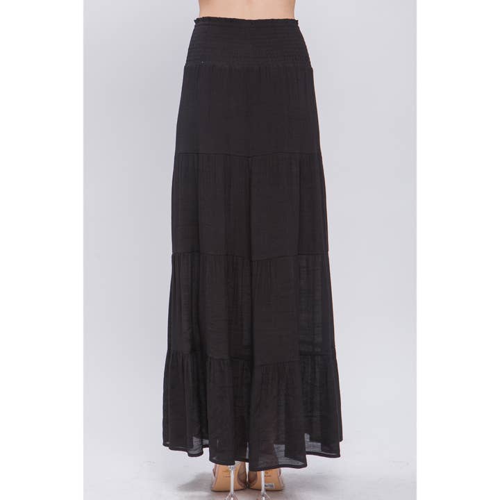 IVE - Wholesale Skirt - Women's - Smocked Maxi Skirt