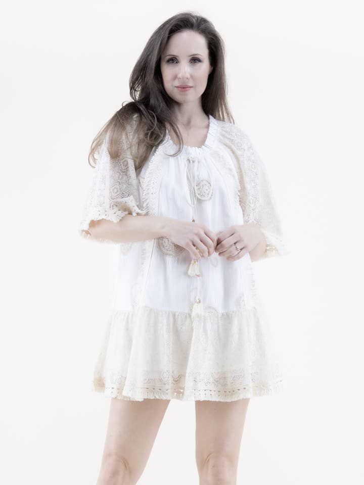 Paisley Lace Off Shoulder Tent Dress for wholesale by Original USA