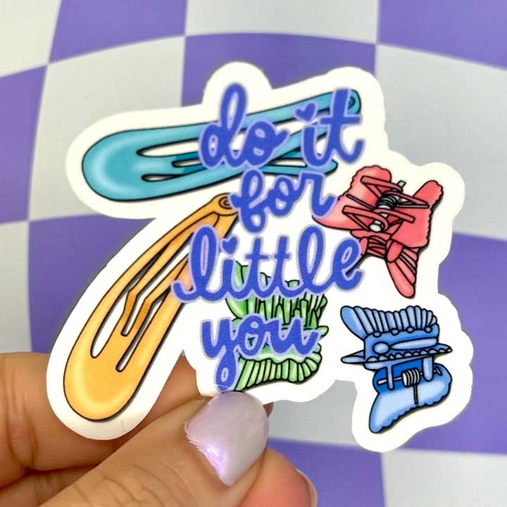 Y2K Hårklämma Gör Det För Lilla Dig Klistermärke för wholesale av Ordinary Joy Studio