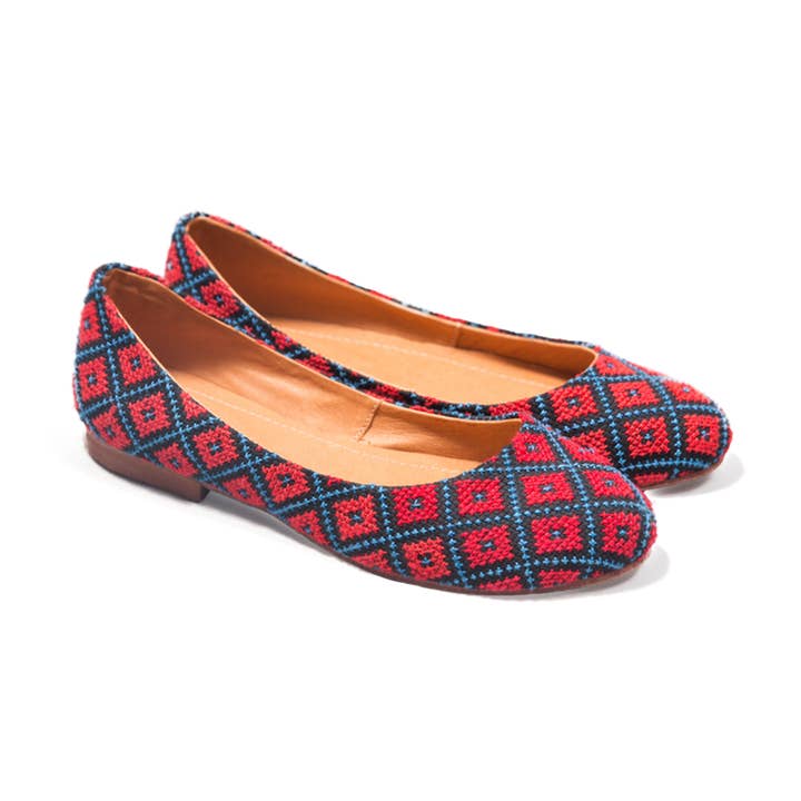 Yasmin Flat - Cardinal Red for wholesale by Darzah