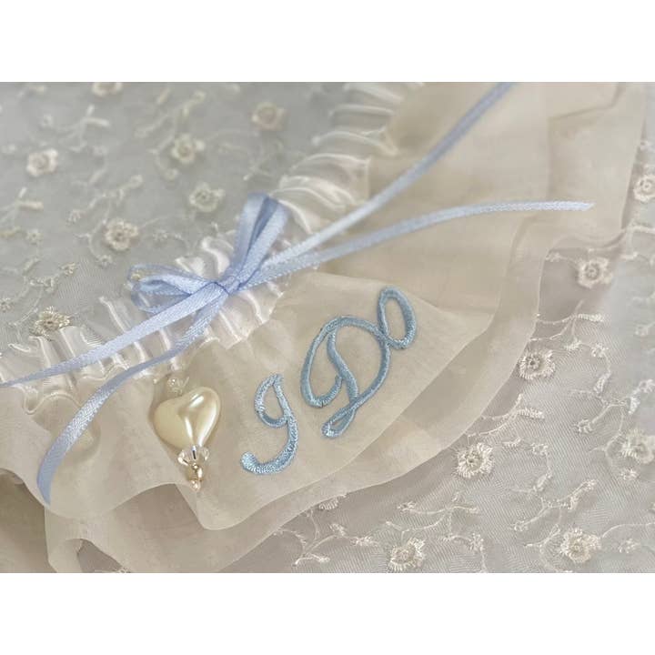 „I Do“ Strumpfband aus Seidenorganza für den Großhandel von Simply Charming