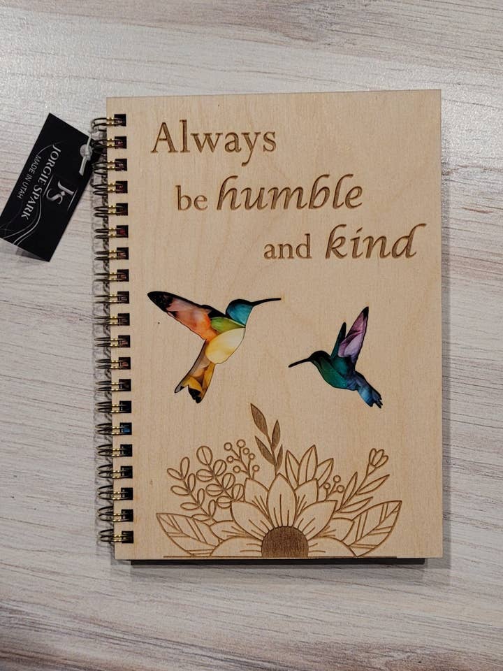 Humble Hummingbird Notebook for wholesale by Jorgie Spark