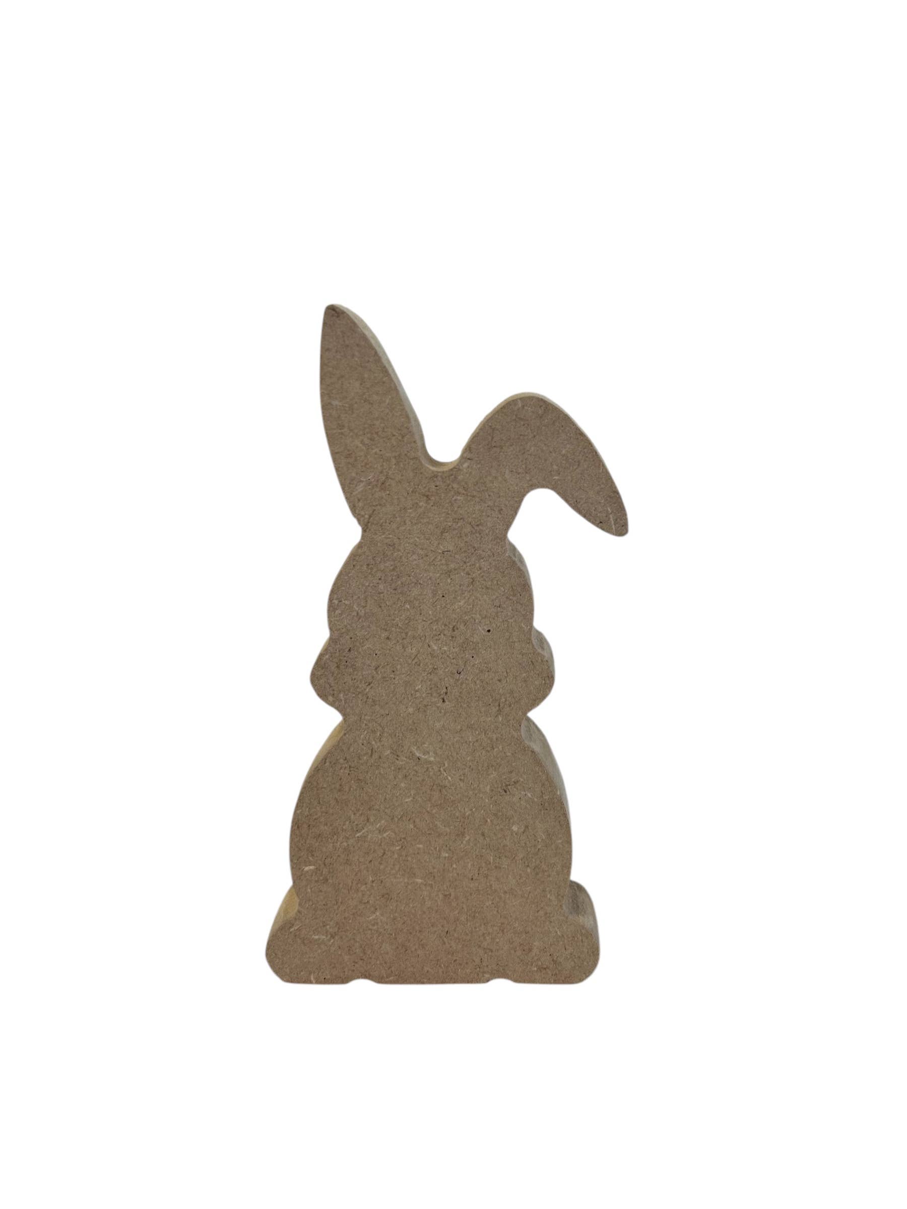 Inkwood Crafters - Wholesale Decorative Tabletop Object - Primitive/Rustic Wood Easter/Spring Bunny - Style Three10