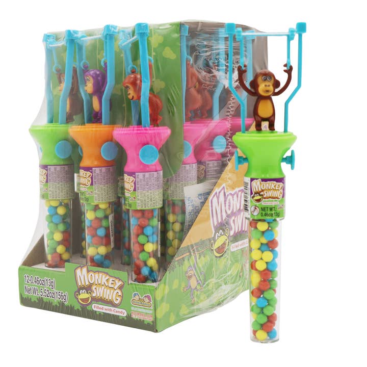 Grandpa Joe's Candy Shop - Wholesale Hard Candy - Kidsmania Monkey Swing Candy Dispenser, 12ct1