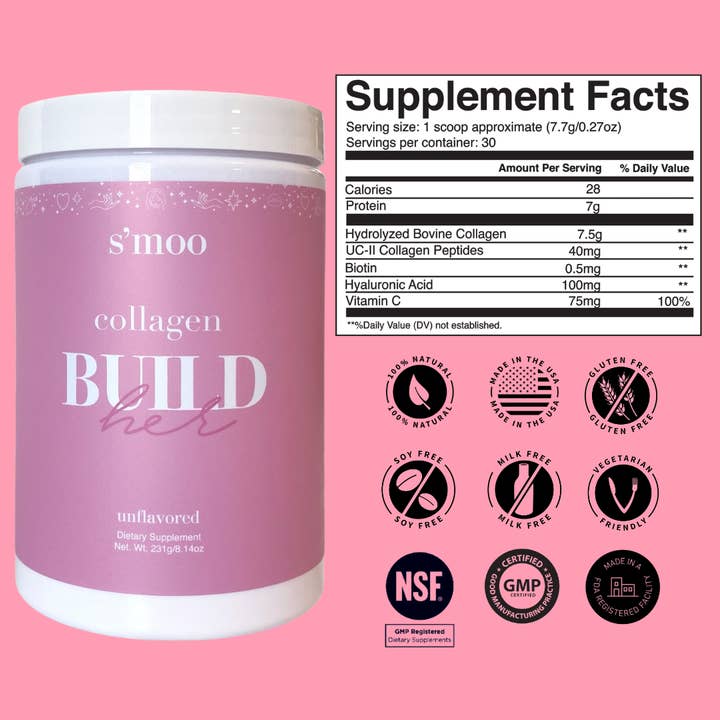 S'moo - PCOS + Hormone Balance Supplements - Wholesale Gezonde drank in poedervorm - Bouw (her) -collageen op met hyaluronzuur, biotine en vitamine