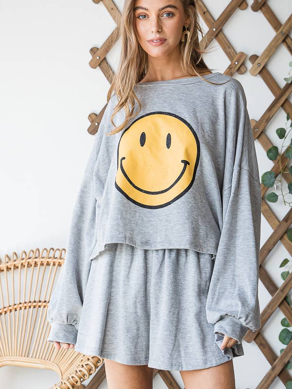 JADE BY JANE - Wholesale Loungeset - Dames - SET KORTE BROEKEN MET SMILE-PRINT7