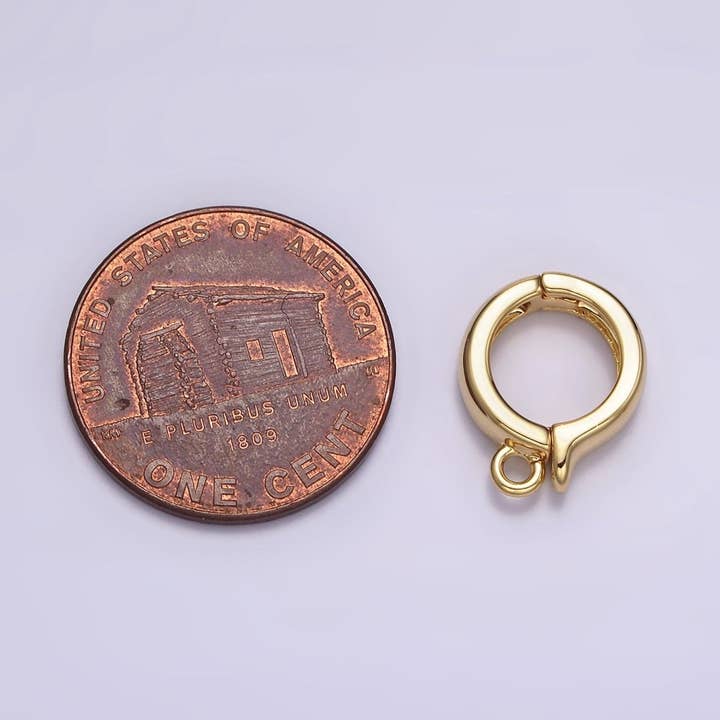 Aim Eternal - Wholesale Individual Charm/Pendant - 24K Gold Filled Round Open Loop Interchangeable Charm Holder Jewelry Supply in Gold & Silver | Z-921 Z-9224