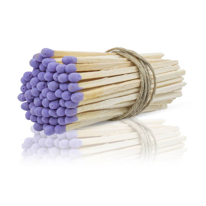 Chandler Studio - Venta al por mayor Cerillas - Cerillas con punta morada de 3 pulgadas, fósforos, a granel, sueltos, 100 unidades0