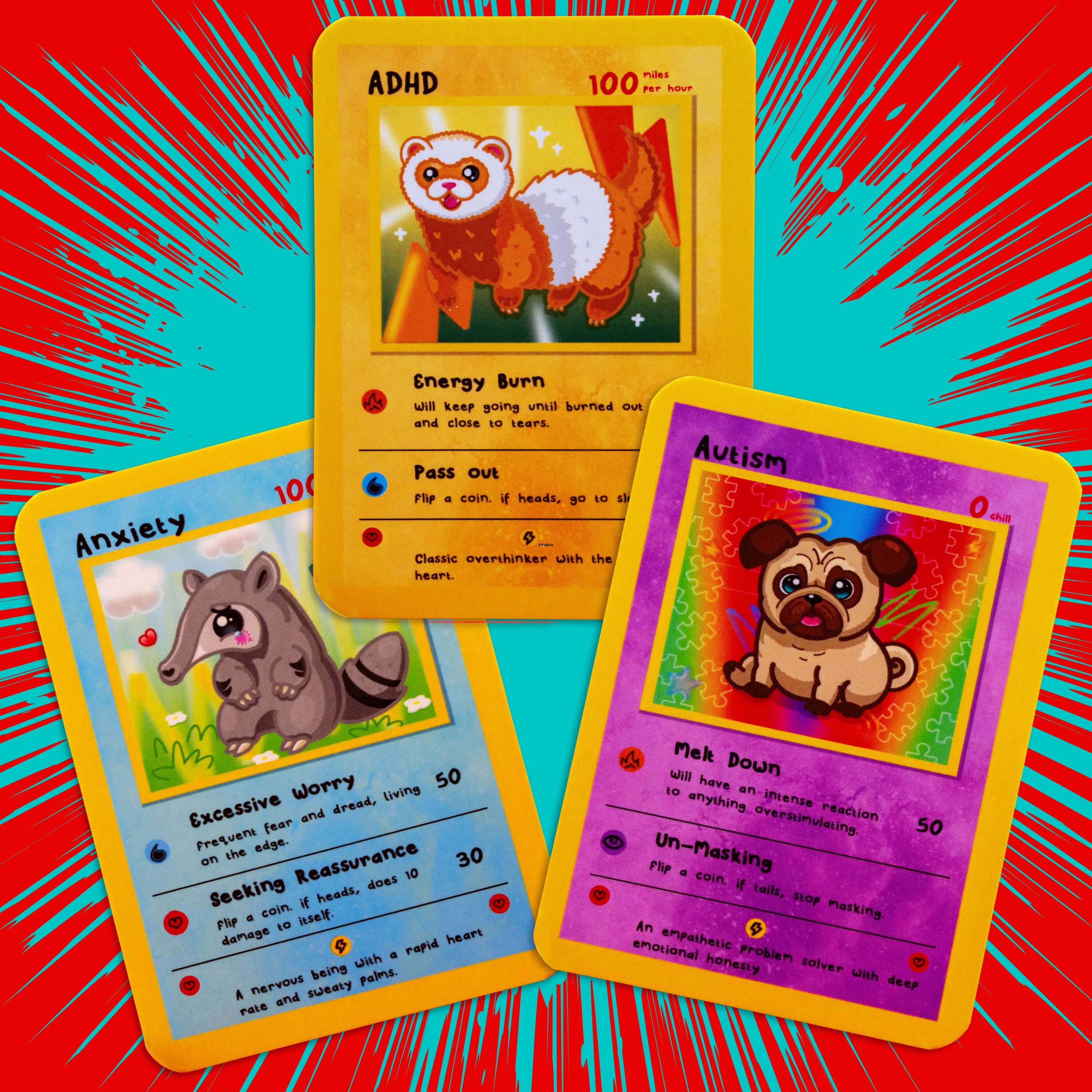 Innabox Ltd - Wholesale Card Game - Neurodivergent Collectable Trading Card - Anxiety2