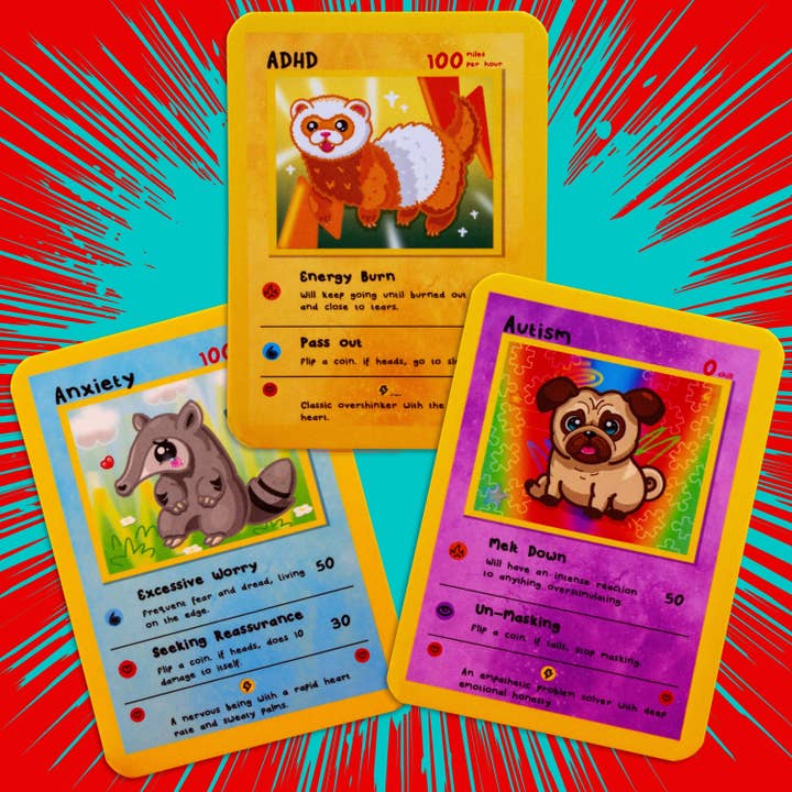 Innabox Ltd - Wholesale Card Game - Neurodivergent Collectable Trading Card - Anxiety2