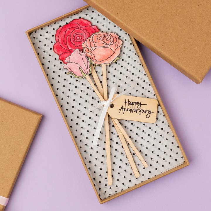 Anniversary Gift - Wooden Anniversary Flowers for wholesale by DaphneRosa
