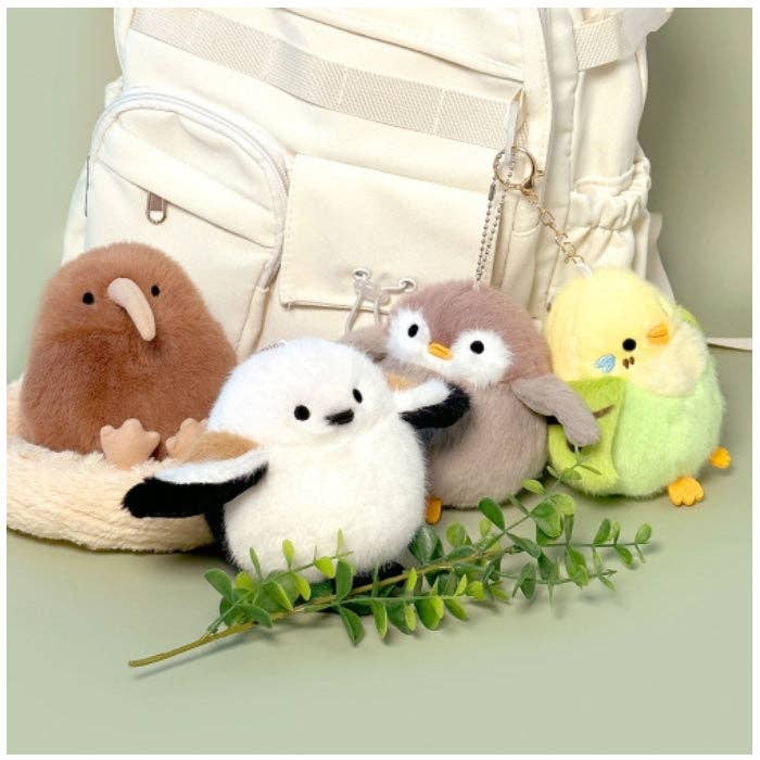 K-Wonderland - Wholesale Keychain - Women's - Fluffy Big Bird Plush Keychain – 4 Adorable Designs Random5