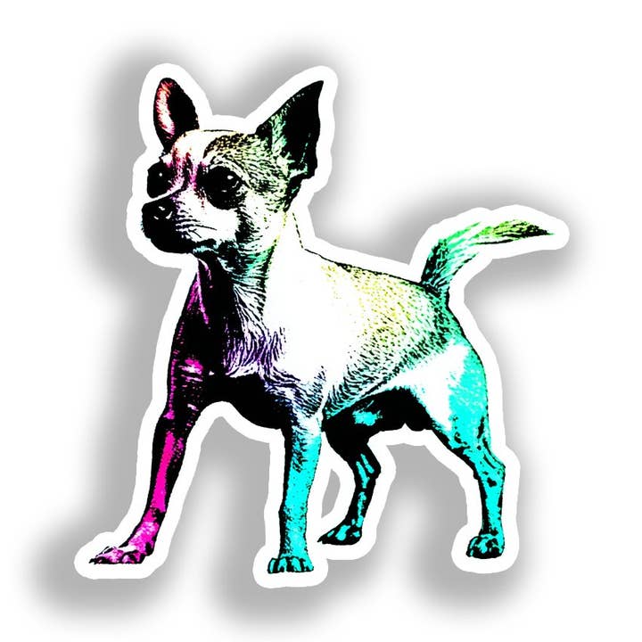 Adesivo per auto con cane Chihuahua # A017925 per la vendita all'ingrosso da parte di Yoonek Graphics