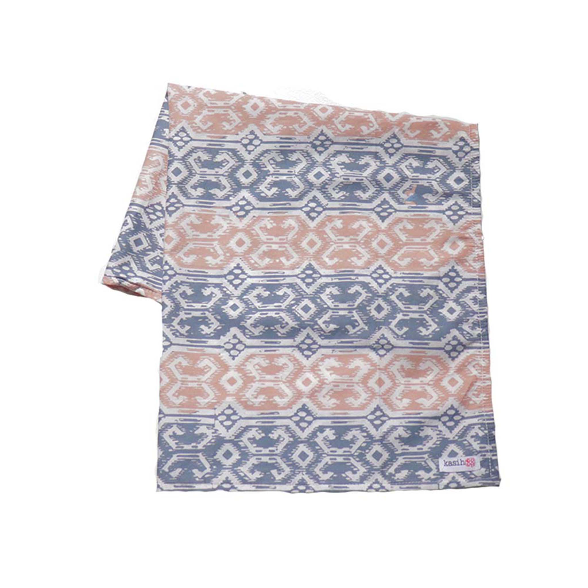 Kasih Co-op - Wholesale Bandana - Uniseks - Handgeverfde batikbandana blauw geel 100% katoen met de hand gestempeld3