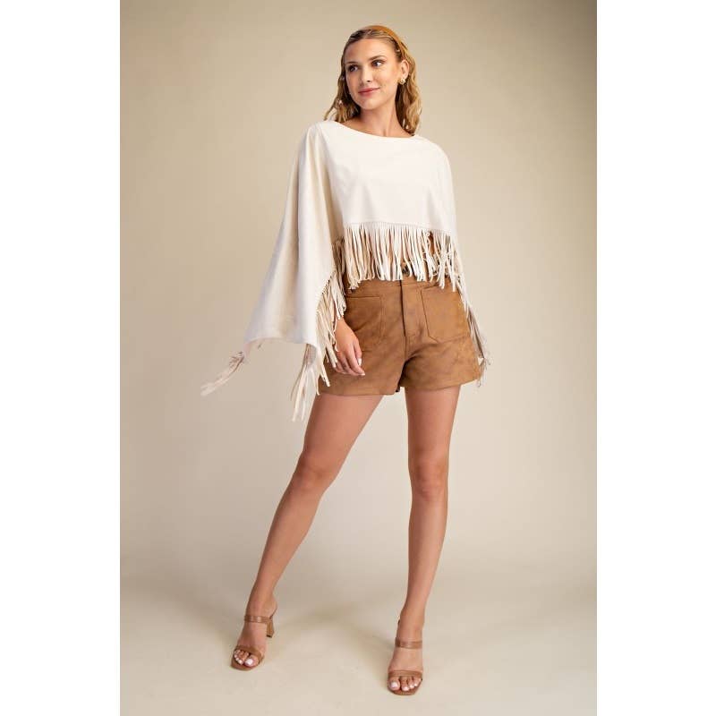 Upmost - Wholesale Jacket - Women's - Women Suede Fringe Cape11