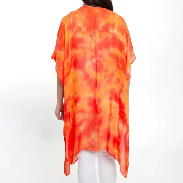 Elsie & Zoey – Engroshandel Strandbadekåbe – Dame – Kylah Orange Crush Letvægts En Størrelse Badedragt Dække Op4