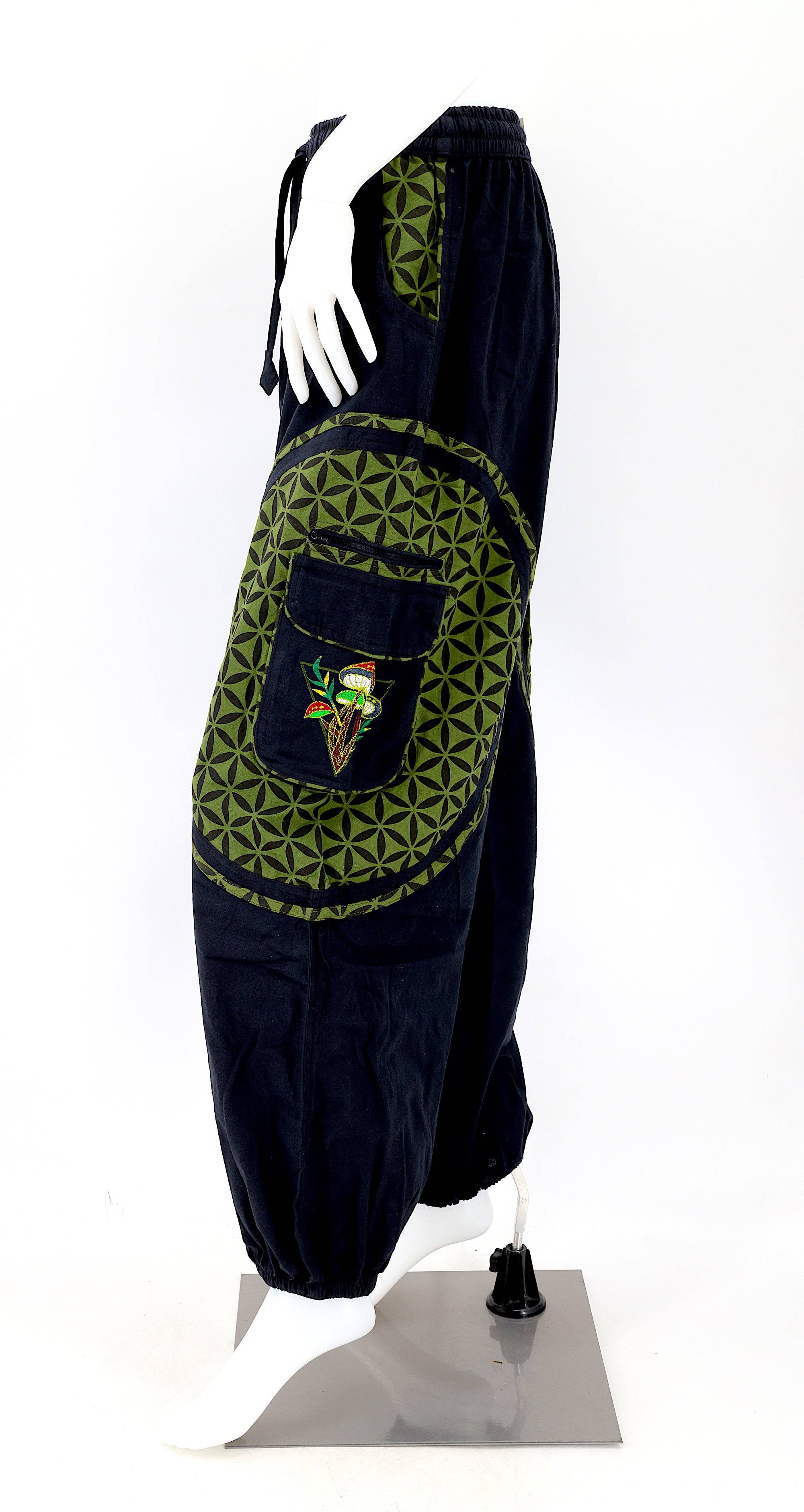 Himalaya Handmade - Wholesale Pants - Women's - Cotton Hippie Handmade Harem Mushroom Embroidered Bohemian Pants18