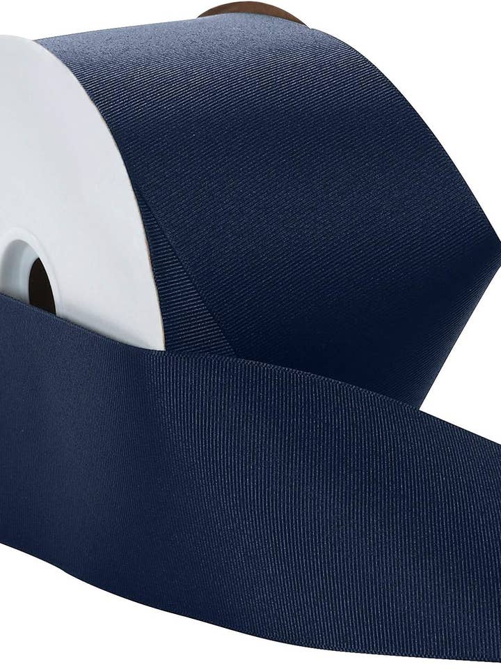 Grosgrain Navy 3" x 50 Yards for wholesale by Berwick Offray Ribbon