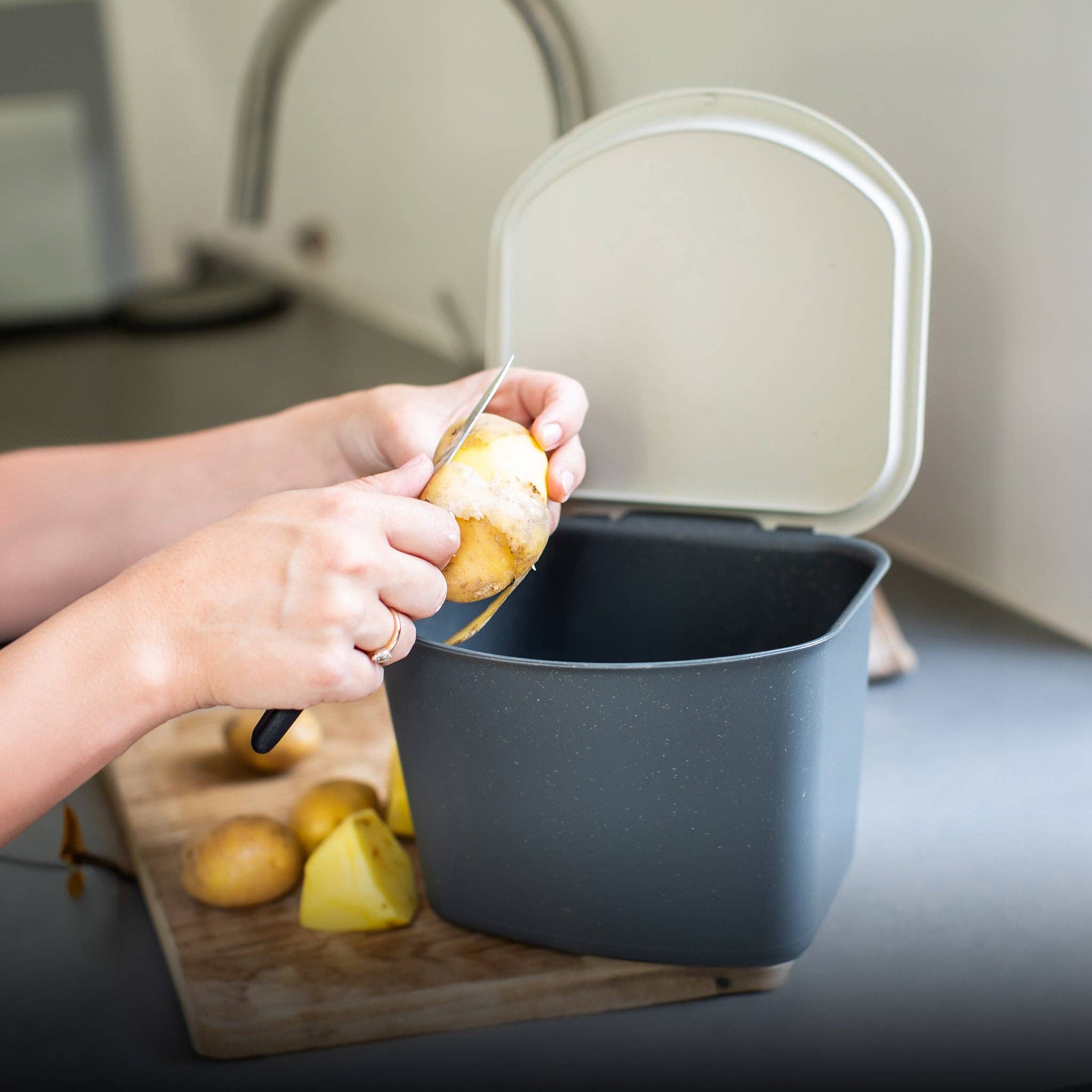 Nature ash grey Organic waste container BIBO for wholesale on Faire1