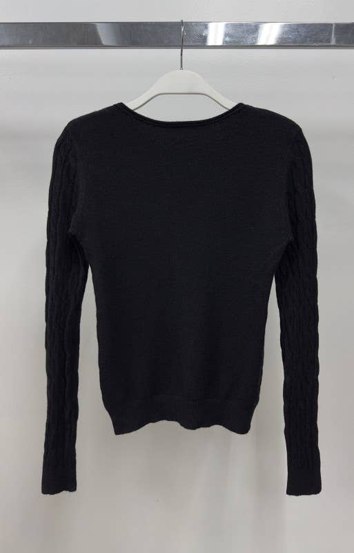 VENTI6 - Wholesale Knit Top - Women's - LONG SLEEVE CABLE KNIT TOP (J151)15