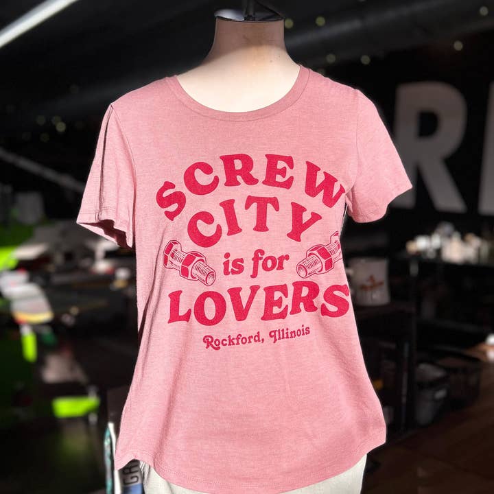 Screw City Is for Lovers Tee for wholesale by Rockford Art Deli